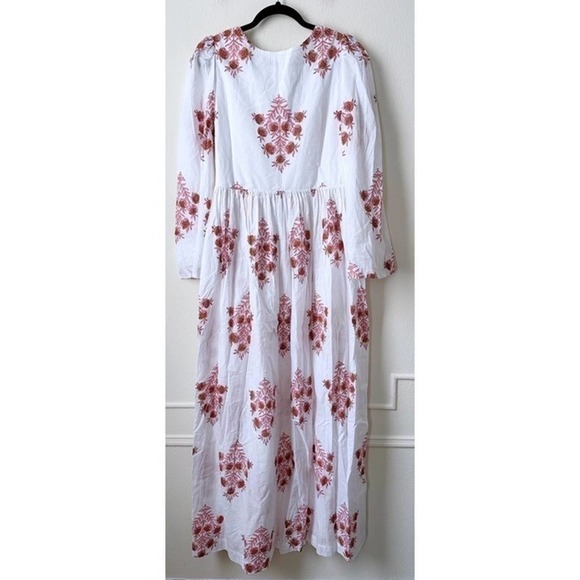Alix Of Bohemia White Dress with Red Floral Design - Picture 7 of 7